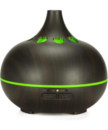 Essential Oil Diffuser 150ml - Wood Grain Cool Mist Humidifier for Aromatherapy 7 Color LED Lights Auto-Off - Perfect for Yoga Spa & Bedroom - Buy Online on GoSupps.com