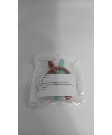 Buy BPA-Free Baby Biting Toys - 2 Pack Silicone Teething Rings for Kids Gum Massage - Bright Green & Caramel - Buy Online on GoSupps.com