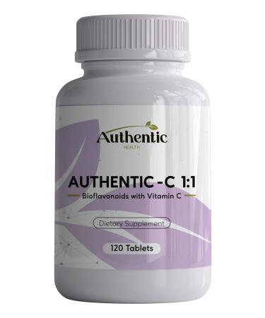 Authentic C 1:1 Bioflavonoids with Vitamin C 120 Tablets Kosher Certified