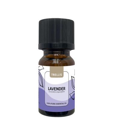 Lavender Essential Oil 10ml by Trellis | 100% Pure Lavender Oil | Premium Aromatherapy Oil for Diffusers for Home | Natural Vegan Cruelty Free Ethically Sourced in France & Bottled in UK Lavender 10.00 ml (Pack of 1)