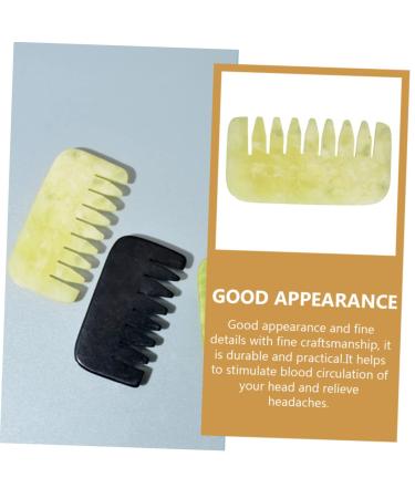Shop Tovinanna Jade Comb & Gua Sha Tools - Scalp Massage & Anti-Comb Scrubs for Ultimate Relaxation | International Shipping Available - Buy Online on GoSupps.com