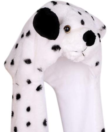 IBLUELOVER Kids Winter 3-in-1 Faux Fur Animal Hat Gloves Scarf Set - Spotted Dog - Buy Online on GoSupps.com