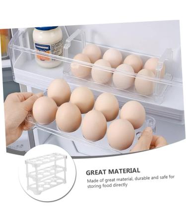 1pc Box Transparent Egg Lattice Eggs Stackable Egg Frame Egg Storage Holder Refrigerator re-usable - Buy Online on GoSupps.com