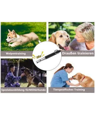 Shulllin Professional Dog Training Kit - Ultrasound High-Frequency Whistles (2 STK) with Adjustable Pipe Band - Effective Accessories for Dog Training (Black & White) - Buy Online on GoSupps.com