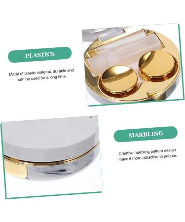 Buy BUIFULSIC Travel Container for Contact Lenses | Mini Mirror Lens Case - Gold 7.2x7.2cm - Ideal for Colored Lenses | International Shipping - Buy Online on GoSupps.com