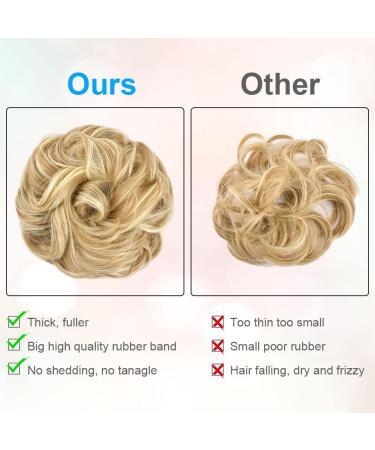 Dark Golden Yellow Messy Bun Hair Piece | Curly Wavy Extensions for Women - Buy Online on GoSupps.com