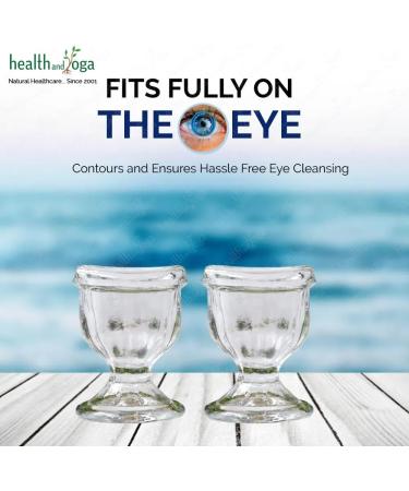 ChillEyes Transparent Glass Eye Wash Cup - Effective Eye Rinse and Cleansing Eco-friendly Non-Reactive Safe and Comfortable (Set of 2) - Buy Online on GoSupps.com