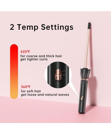 HIRAY 3/8 Inch Curling Iron - 9mm Tiny Curling Wand Ceramic Barrel Adjustable Temperature Fast Heating for Short & Long Hair | Best International Shipping - Buy Online on GoSupps.com