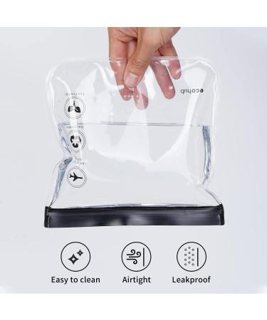 ECOHUB Airport Security Liquids Bags EVA Airport Liquid Bag 20 x 20cm TSA Approved Clear Travel Toiletry Bag for Women Men Clear Plastic Zip Lock Bags for Travel Airline Approved (2 pcs Black) I-black - Buy Online on GoSupps.com