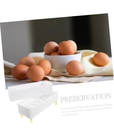 Box Egg Container Eggs Kitchen Multi-layers Organizer Holder Plastic Storage Refrigerator re-usable White 26.5X16X10CM - Buy Online on GoSupps.com