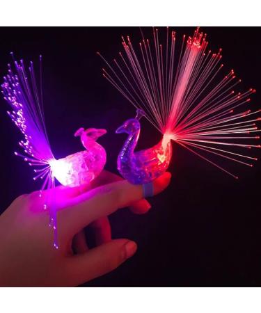 Buy Colourful LED Party Finger Lights - Novelty Peacock Flashlight & Fiber Optic Ring for Halloween Raves Concerts & Party Favors - International Shipping Available - Buy Online on GoSupps.com