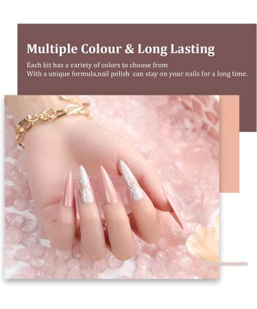 Aokitec Gel Nail Polish Kit 6x7.5ml Gel Polish Set Soak Off Nail Gel Polish Set Gel Nail Manicure Kit French Manicure Kit for Home DIY Gifts for Women Honeymoon Travel - Buy Online on GoSupps.com