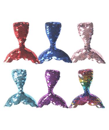 Frcolor 6pcs Mermaid Sequins Hair Clip Headwear Glitter Bobby Pin Cute Hairpins Hair Clips for Little Girls