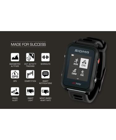 Sigma Sport Id.tri GPS Triathlon Watch - Smart Notifications Waterproof Navigation & Bike Bracket - Buy Online on GoSupps.com