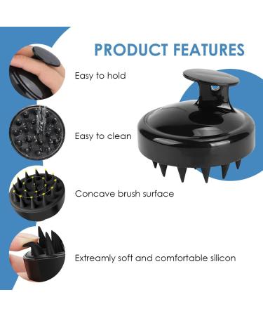 Scalp Massager Scalp Massager Hair Growth Scalp Scrubber Shampoo Brush for Remove Dandruff Hair Scrubber Silicone Scalp Brush Scalp Exfoliator (Black+Green) - Buy Online on GoSupps.com