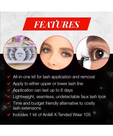 Shop Ardell X-Tended Wear Lash System 105 | Long-lasting & Beautiful Lashes - Worldwide Shipping - Buy Online on GoSupps.com