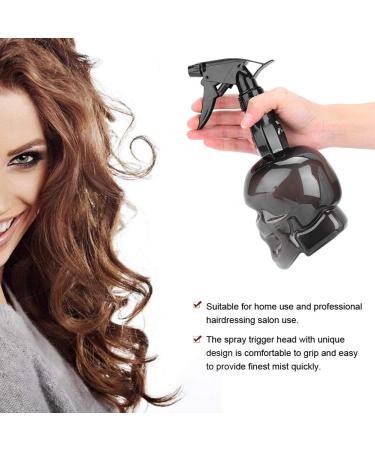 Spray Bottle Bottle Water for Barber Skull Shape 250ml Vintage Hairdressing Spray Mist Empty Water Bottle Sprayer Salon Barber Tools for Hair Styling Plants Pets Home Clean (Black) - Buy Online on GoSupps.com