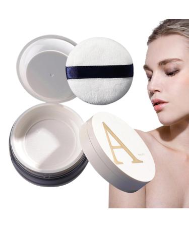 Setting Powder - Long Lasting Waterproof Face Powder Bulk with Brush | Translucent Light Finish Powder Makeup Minimizes Pores & Blemishes