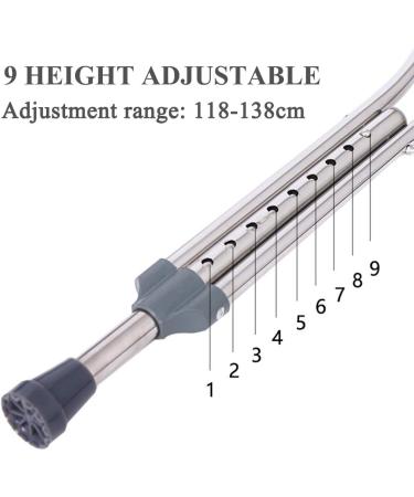 Tall Adult Walking Crutches Lightweight Stainless Steel Medical Underarm Crutches with Height Adjustable Retractable Anti-Slip Walker Warm Life - Buy Online on GoSupps.com