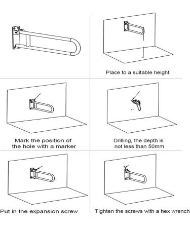 XINGHE Handicap Grab Bars Rails Toilet Handrails Bathroom Safety Bar Hand Support Rail Handicapped Handrail for Seniors Elderly Disabled Mounted Bath Grips 23.6 Inch Black - Buy Online on GoSupps.com