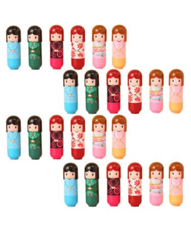 Shop Doll Shaped Lip Balm - 24 Moisturizing Lip Care Treatments for Dead Skin Repair - Buy Online on GoSupps.com