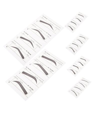 Angoily 6 Pcs Ladies Suits Disposable Makeup Eyebrow Sticker Tool Make up Eyebrow Pencil Girl