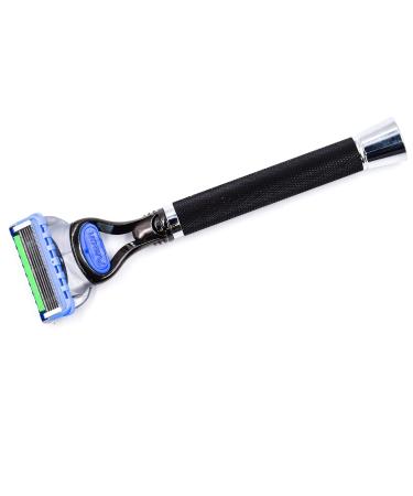 Buy Parker Deluxe Black Gillette Fusion Razor - Long Textured Handle for Ultimate Shaving Precision | International Shipping Available - Buy Online on GoSupps.com