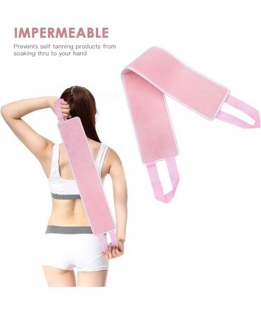 Minkissy Flocking Back Strip Back Tanning Applicator Cream Applicator Tanning Lotion Hydrating Lotion Self Tanning Back Tan Applicator Back Self Tanner Face Pink Accessories Fiber - Buy Online on GoSupps.com
