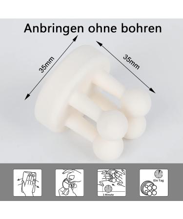 4 Pack Adhesive Hooks - Silicone Toothbrush Holder Cable Organizer Key Hook & Razor Bracket for Bathroom & Kitchen - Self-Adhesive Wall Hooks (White) - Buy Online on GoSupps.com