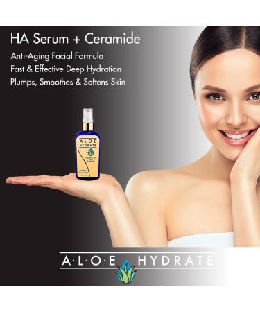 Hyaluronic Acid Serum 2 Oz - Moisturizing Anti-Aging Formula for Fine Lines & Wrinkles | Hydrating Unisex Skin Care - Buy Online on GoSupps.com