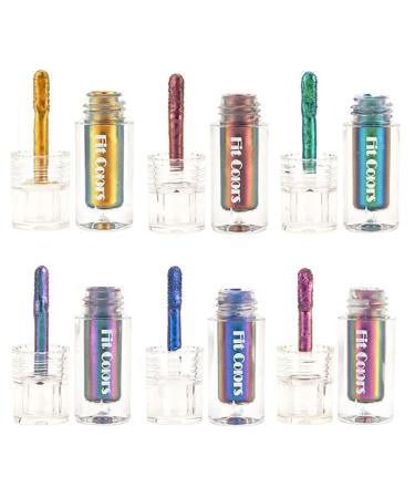 Bilibony Chameleon Glitter Liquid Eyeshadow Multi Chrome Metallic Liquid Intense Multicolor Shifting Eyeshadow Liquid Lip Liquid Professional Eyes Makeup Party Cosmetic (Color : 3ML 6pcs)