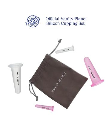 Vanity Planet 4-Piece Silicone Cupping Set for De-Puffing, Toning, and Lifting - Professional Vacuum Therapy for Anti-Cellulite and Facial Massage - Buy Online on GoSupps.com
