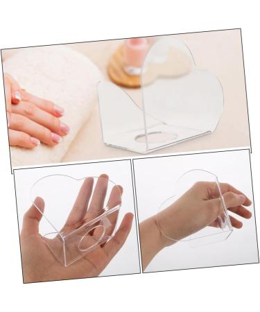 Ipetboom 2 Pi ces Palette de Nail Art Transparente Acrylique Forme C ur Plateau M lange Vernis Ongles Portable et Pratique avec Pr sentoir pour Accessoires Manucure et Salon Professionnel - Buy Online on GoSupps.com
