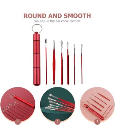 FRCOLOR 1set Stainless Steel Ear Cleaning Kit with Travel Case - Portable and Comfortable Earwax Removal Tools - Buy Online on GoSupps.com