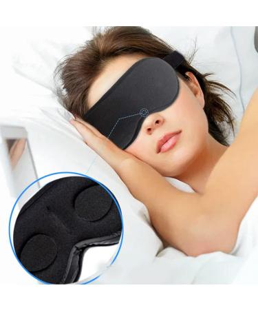 Ultra Soft Blackout Sleep Mask for Men and Women - Comfortable Eye Shade Cover for Travel, Nap, and Sleeping - Buy Online on GoSupps.com