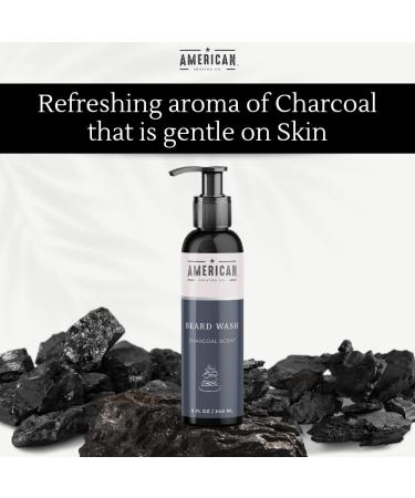 Beard Wash for Sensitive Skin | American Shaving Co | Charcoal Infused | Softens Beard Eliminates Dandruff & Frizziness | 8 oz - Buy Online on GoSupps.com