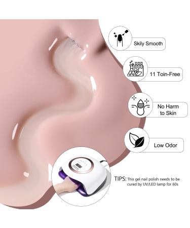 YOKE FELLOW Nude Jelly Gel Nail Polish - Translucent Neutral Color | 10ml Soak Off UV Gel Polish for Nail Art - Buy Online on GoSupps.com