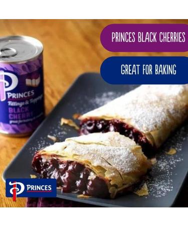 Princes Black Cherry Fruit Filling Tin 410g - Delicious and Versatile for Baking and Cooking (Q) - Buy Online on GoSupps.com
