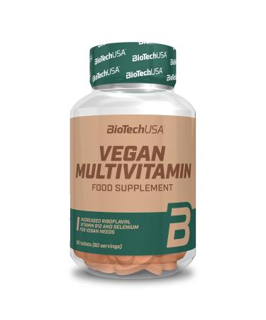 BioTechUSA Vegan Multivitamin Food Supplement Tablets with Vitamins and Minerals 60 Tablets
