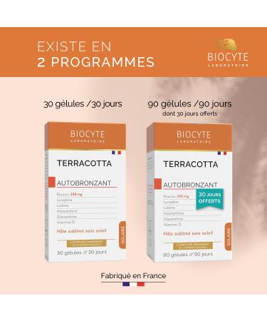 Biocyte Terracotta Cocktail Self-Tanning Box of 3 Months (3 x 30 Capsules) Including 1 Month Free - Buy Online on GoSupps.com