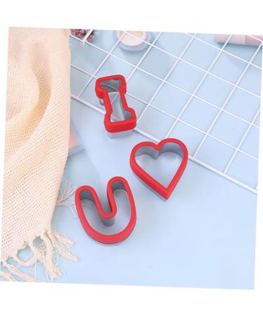 Zerodeko 9 Pcs Valentine's Day Stencils Reusable Cake Mold Kitchen Chocolate Molds Valentines Day Cookie Cutters Letter Stamps for Clay Cookie Mold Sandwich Die Cutting Stainless Steel Red - Buy Online on GoSupps.com