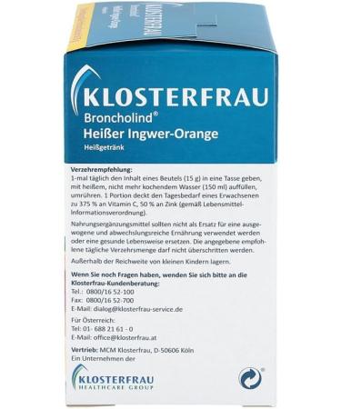 Monastery Hot Ginger Orange Tea | 10 Bags | Immune Support with Zinc & Vitamin C | Vegan & Lactose-Free Hot Drink - Buy Online on GoSupps.com