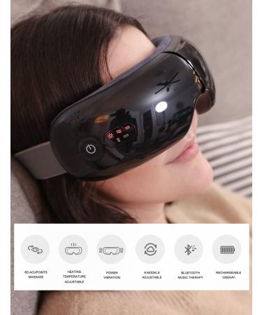 Intelligent Eye Massager - Vibrating Eye Mask for Dry Eyes | Shop Internationally Black - Buy Online on GoSupps.com
