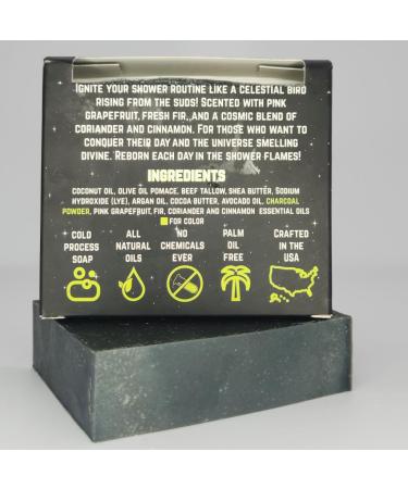 Phoenix Natural Soap for Men | Cold Process & All Natural Oils | Pink Grapefruit Fir Coriander & Cinnamon | Made in USA - 5 oz - Buy Online on GoSupps.com