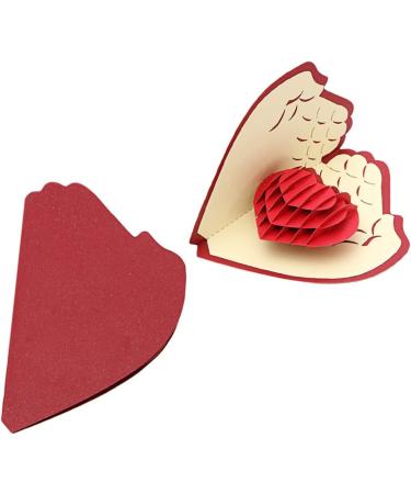 LALAFINA 3d Love Heart Wedding Invitations Paper Valentines Day Greeting Card Women Birthday Party Invitation Creative Gift Card 3d Blessing Card 15c Red Manual Memory Card - Buy Online on GoSupps.com
