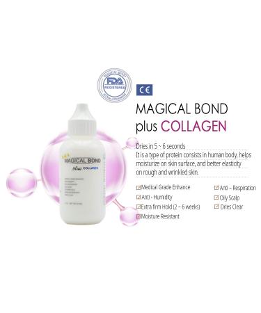 Magical Bond Plus Collagen Adhesive 2 oz - Extreme Hold for Lace Wigs & Hair Pieces + Free Trial Repair Kit | Best Lace Glue & Wig Glue Online - Buy Online on GoSupps.com