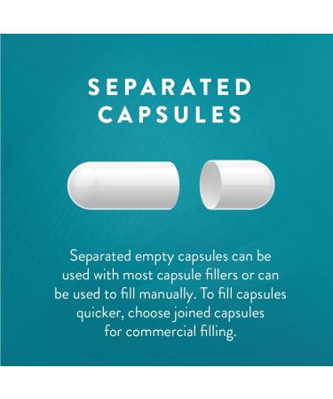 Purecaps USA Size 5 Empty Blue Gelatin Capsules - 1000 Fast Dissolving & Digestible - Preservative Free Natural Ingredients - Bulk Pack of 1000 - Buy Online on GoSupps.com