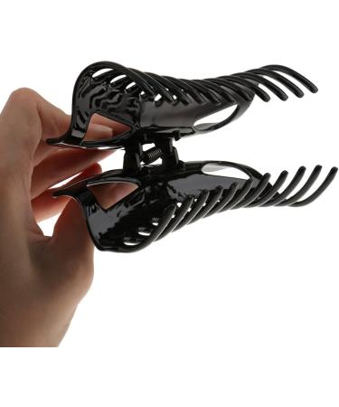 Gazechimp X-Shape Large Black Hair Claw Clip - Stylish Headdress for All Hair Types | International Shipping Available - Buy Online on GoSupps.com