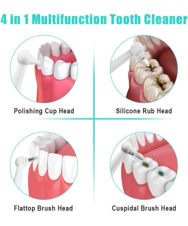 Electric Tooth Polisher: Dental Tartar Remover for Teeth Whitening - Household Cleaning Kit for People and Pets - Buy Online on GoSupps.com