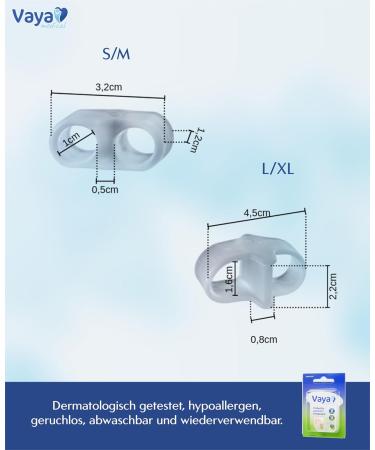 Vaya Medical Toe Spreader - Double Ring Overlapping Toe Correction - Smart Gel - Size L/XL - Buy Online on GoSupps.com